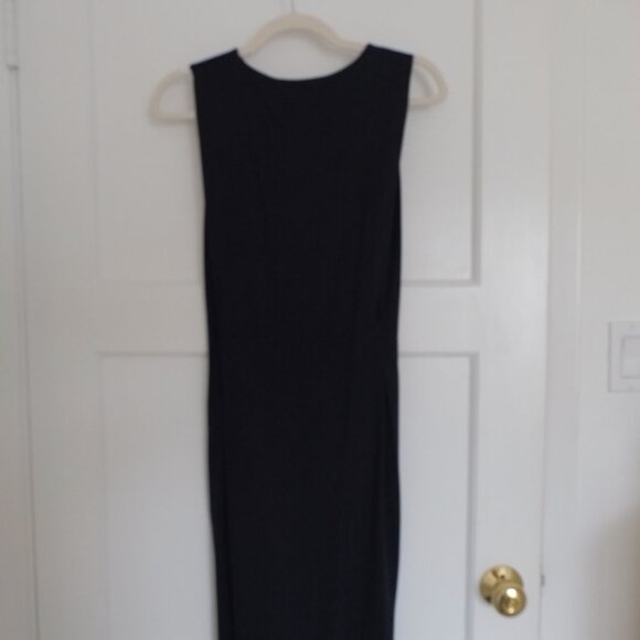 Jil Sander Sleeveless Knot-Front Dress – Dark Blue – Size Small - Picture 2 of 3